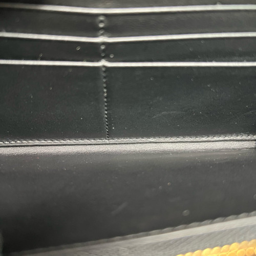 Burberry Zip Around Wallet Calfskin Black