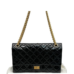 Chanel Quilted 2.55 226 Reissue Double Flap Patent Calfskin Black