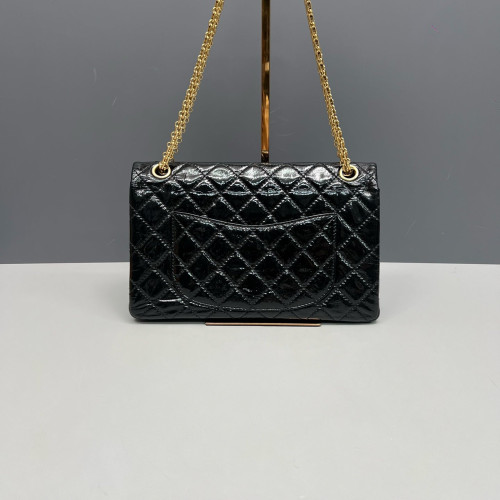 Chanel Quilted 2.55 226 Reissue Double Flap Patent Calfskin Black
