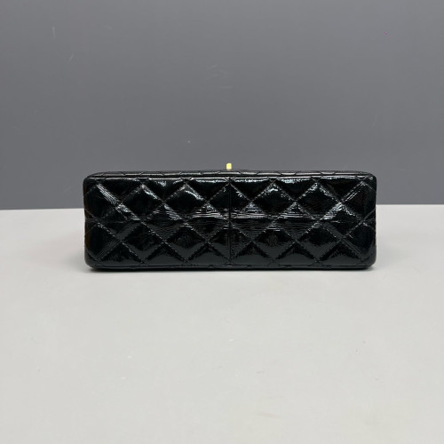Chanel Quilted 2.55 226 Reissue Double Flap Patent Calfskin Black