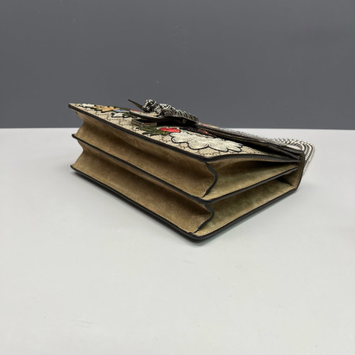 Gucci Dionysus GG Supreme Monogram Suede Brown