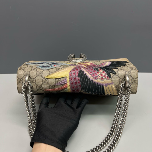 Gucci Dionysus GG Supreme Monogram Suede Brown