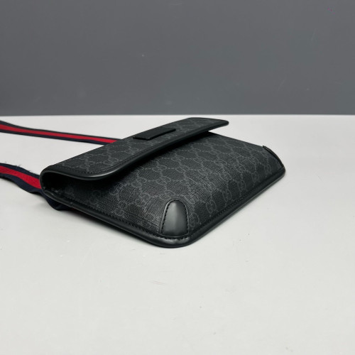 Gucci Web Neo Vintage Belt Bag GG Supreme Monogram Black
