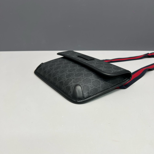Gucci Web Neo Vintage Belt Bag GG Supreme Monogram Black