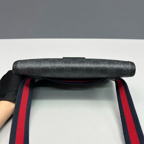 Gucci Web Neo Vintage Belt Bag GG Supreme Monogram Black
