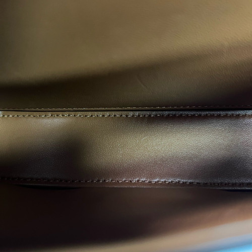 Celine Small Triomphe Shoulder Bag Triomphe Brown Black