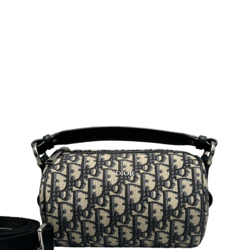Dior Roller Messenger Bag Oblique Navy Beige Black