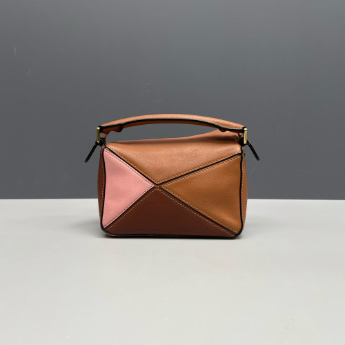 Loewe Mini Puzzle Calfskin Brown Pink