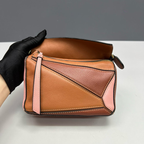 Loewe Mini Puzzle Calfskin Brown Pink