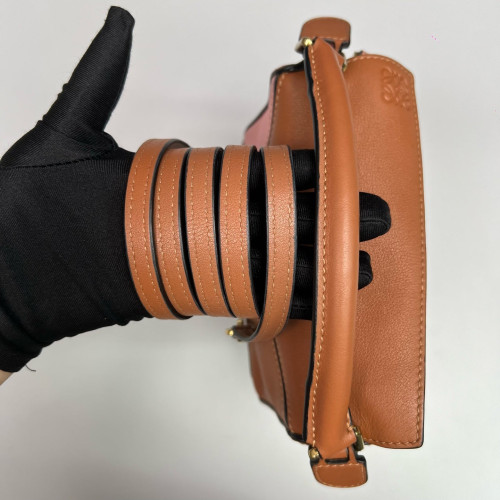 Loewe Mini Puzzle Calfskin Brown Pink