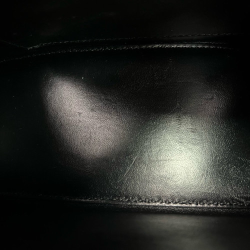 Balenciaga Hourglass Small Calfskin Crocodile Embossed Black