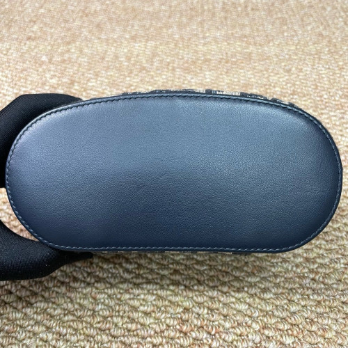 Dior Mini Top Handle Vanity Case Oblique Navy Black Beige