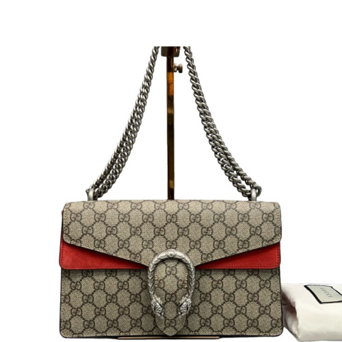 Gucci Meium Dionysus GG Supreme Monogram Brown Red