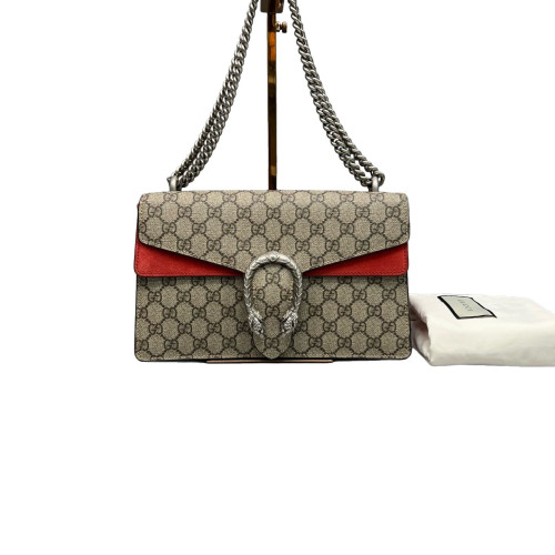 Gucci Meium Dionysus GG Supreme Monogram Brown Red