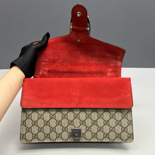 Gucci Meium Dionysus GG Supreme Monogram Brown Red
