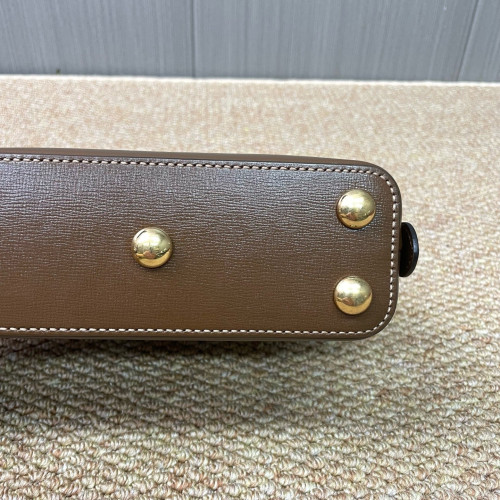 Gucci Mini Horsebit 1955 Top Handle GG Supreme Monogram Tan