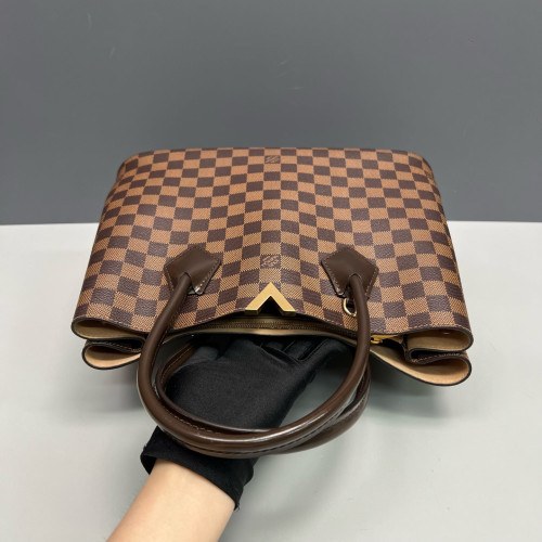 Louis Vuitton Kendington Handbag Damier Ebene Brown