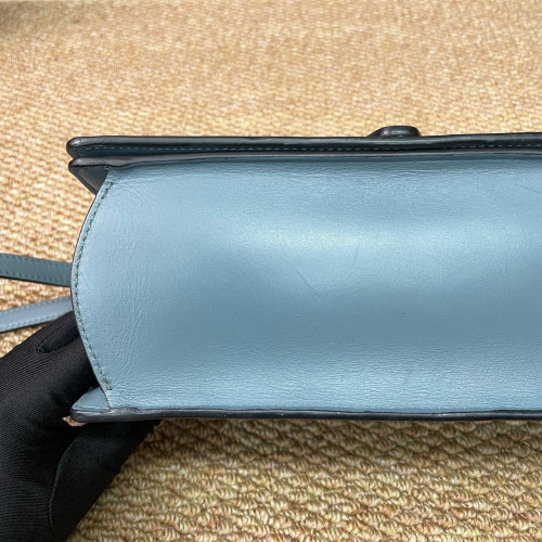 Loewe Medium Barcelona Shoulder Calfskin Blue