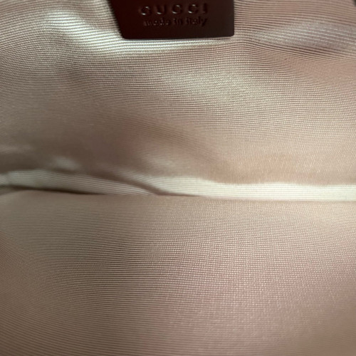 Gucci Medium Arli Flap Shoulder Bag Suede Burgundy