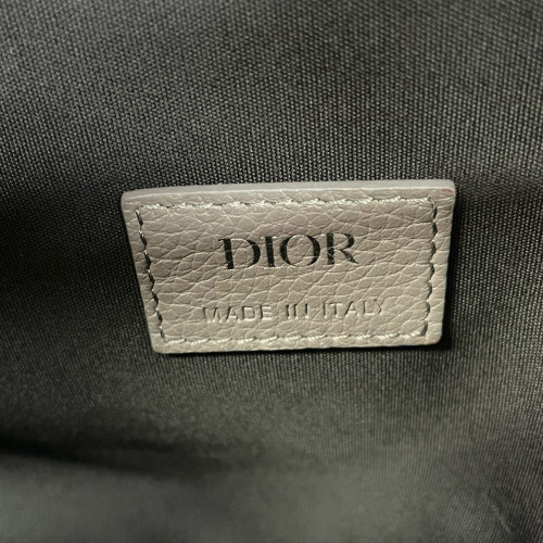 Dior Saddle Crossbody Bag Grained Calfskin Grey