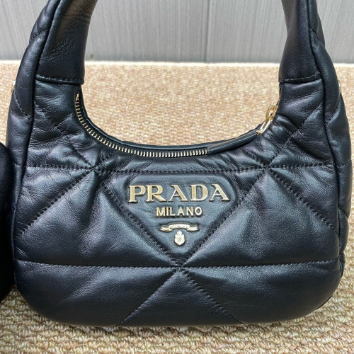 Prada Hobo Soft Calfskin Black Prada Hobo Soft Calfskin Black