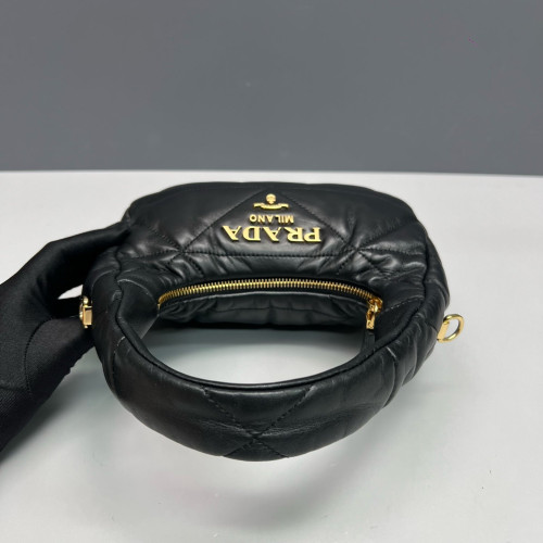Prada Hobo Soft Calfskin Black Prada Hobo Soft Calfskin Black