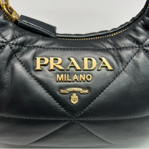 Prada Hobo Soft Calfskin Black Prada Hobo Soft Calfskin Black