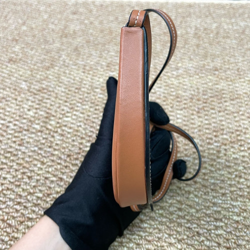 Loewe Mini Heel Crossbody Pouch Calfskin Tan