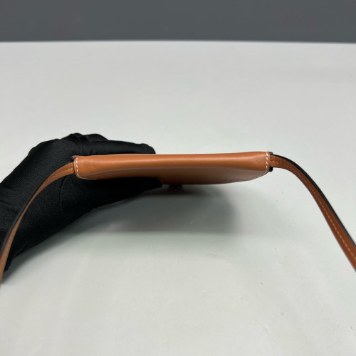 Loewe Mini Heel Crossbody Pouch Calfskin Tan