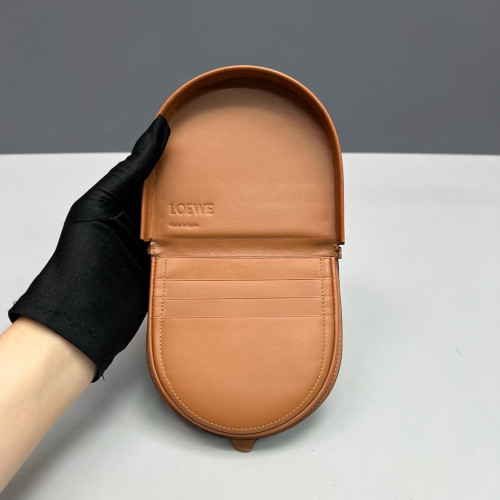 Loewe Mini Heel Crossbody Pouch Calfskin Tan
