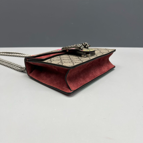 Gucci Mini Dionysus GG Supreme Monogram Blooms Red
