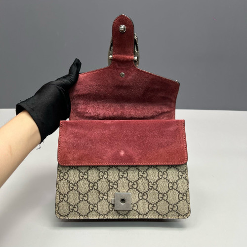 Gucci Mini Dionysus GG Supreme Monogram Blooms Red