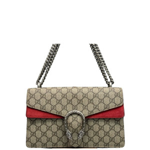 Gucci Meium Dionysus GG Supreme Monogram Red Brown