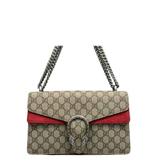 Gucci Meium Dionysus GG Supreme Monogram Red Brown