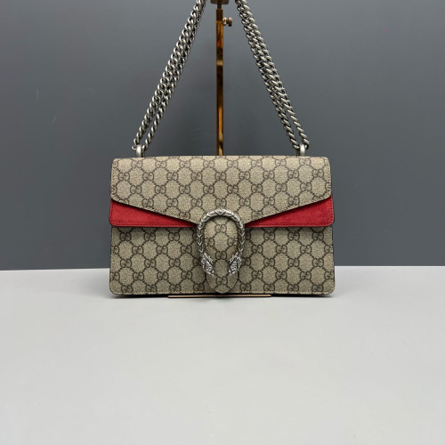 Gucci Meium Dionysus GG Supreme Monogram Red Brown
