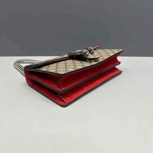 Gucci Meium Dionysus GG Supreme Monogram Red Brown