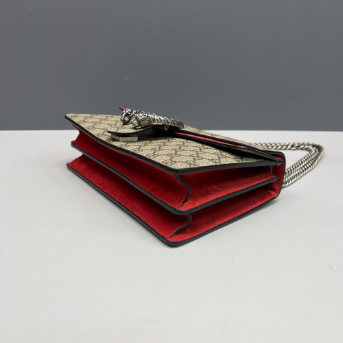 Gucci Meium Dionysus GG Supreme Monogram Red Brown