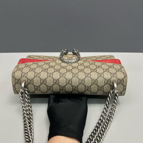 Gucci Meium Dionysus GG Supreme Monogram Red Brown