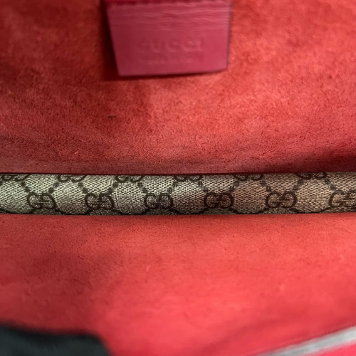 Gucci Meium Dionysus GG Supreme Monogram Red Brown