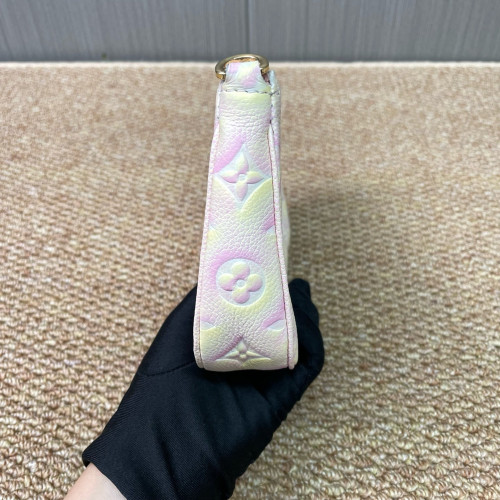 Louis Vuitton Multi Pochette Accessories Monogram Empreinte Pink Yellow