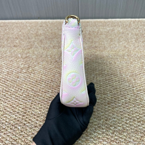Louis Vuitton Multi Pochette Accessories Monogram Empreinte Pink Yellow