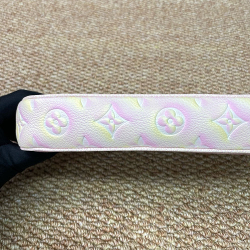 Louis Vuitton Multi Pochette Accessories Monogram Empreinte Pink Yellow