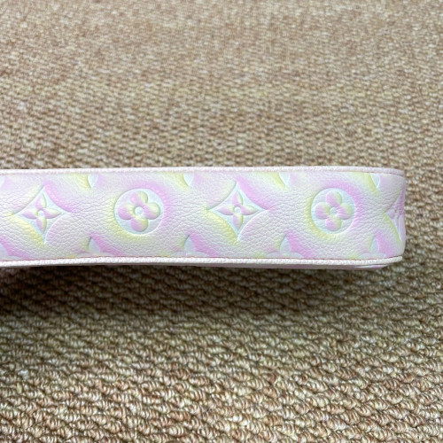 Louis Vuitton Multi Pochette Accessories Monogram Empreinte Pink Yellow