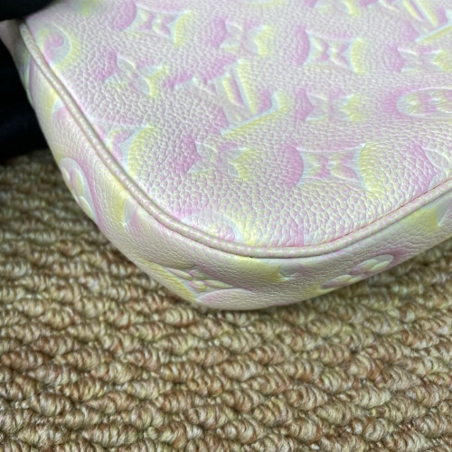 Louis Vuitton Multi Pochette Accessories Monogram Empreinte Pink Yellow