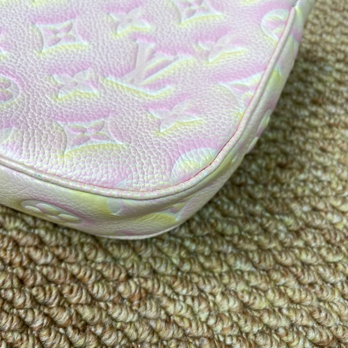 Louis Vuitton Multi Pochette Accessories Monogram Empreinte Pink Yellow