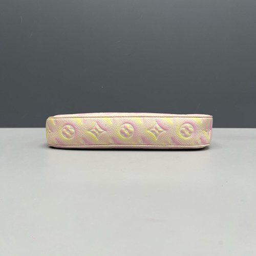 Louis Vuitton Multi Pochette Accessories Monogram Empreinte Pink Yellow