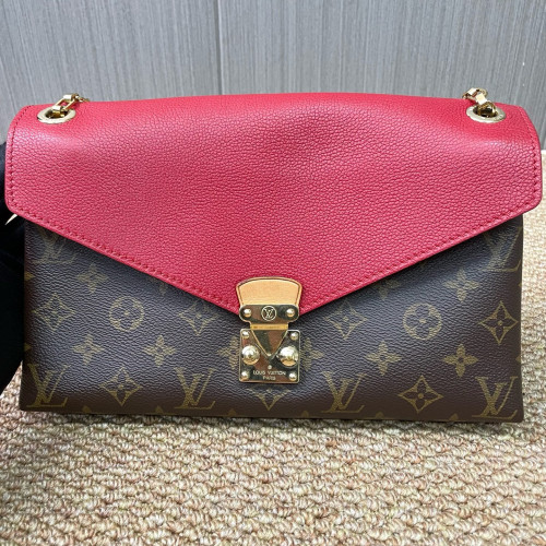Louis Vuitton Pallas Chain Monogram Brown Red