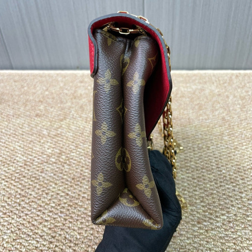 Louis Vuitton Pallas Chain Monogram Brown Red