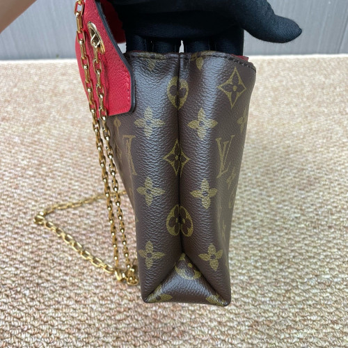 Louis Vuitton Pallas Chain Monogram Brown Red