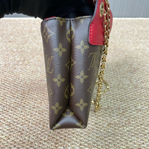 Louis Vuitton Pallas Chain Monogram Brown Red
